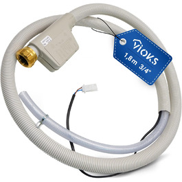 Шланг Aquastop для посудомийної машини 1,8 м VIOKS, заміна для Miele 10499864 7638501 5268990 10499862 7638500, з водозапобіжником, підключення 3/4 дюйма, сумісний з Mondia, Meteor, EuroStar