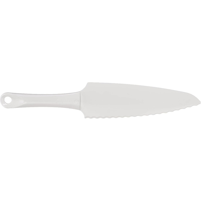 Форма для випікання Zenker 7020 з кришкою 28 см DELUXE + ніж для торта 29 см, набір для кондитера, пластик, білий
