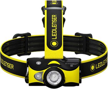 Лобовий ліхтар Ledlenser iH9R 600 люмен, з кріпленням на шолом, чохлом, USB-зарядкою, акумуляторний, для роботи в рукавичках, 158 г