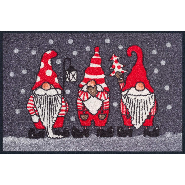 Килимок wash+dry Winterzwerge 50x75 см для передпокою та вулиці, миючийся, протиковзкий
