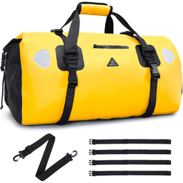 Водонепроникний рюкзак Dry Bag 70 л жовтий – герметична сумка для подорожей, кемпінгу, мотоциклів, човнів, каякінгу, SUP