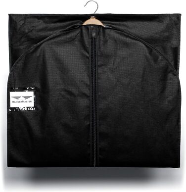 Чохол для костюма HangerMaster, дихаючий, синтетичний, чорний, 110 см, 3 шт.