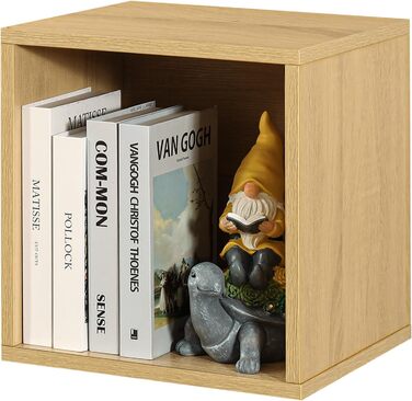 Модульний органайзер-куб для зберігання, стелаж для книг, одягу та іграшок, жовтий дуб, універсальний, для дому