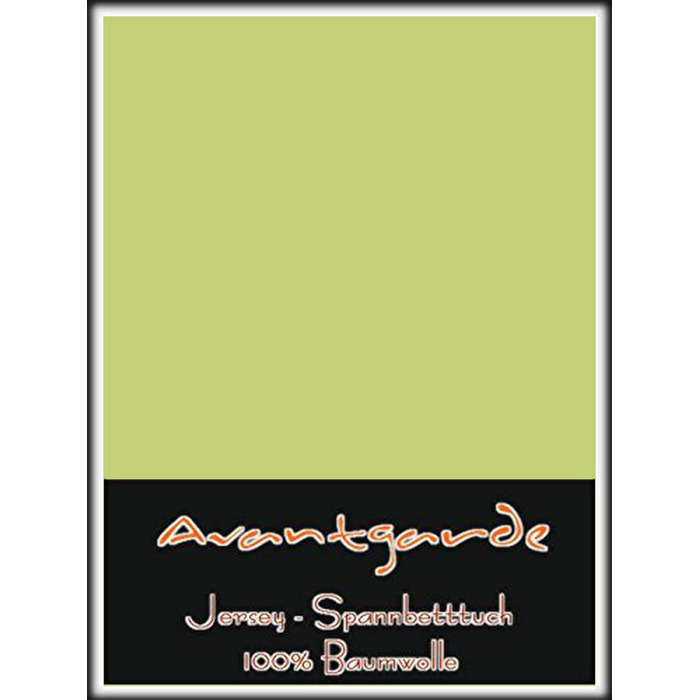 Простиня на резинці AVANTGARDE 140x200-160x220 см для бокс-спрінг та водяного ліжка, преміум джерсі, 100% бавовна, 170 г/м², високий борт, світло-зелена, сертифікат OEKO-TEX