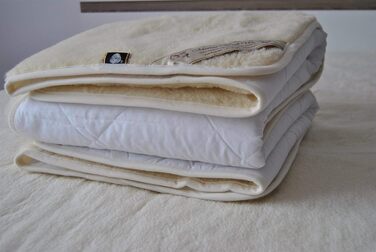 Наматрацник з овечої вовни Merino Wende, 100% меринос, WOOLMARK, 90x200 см
