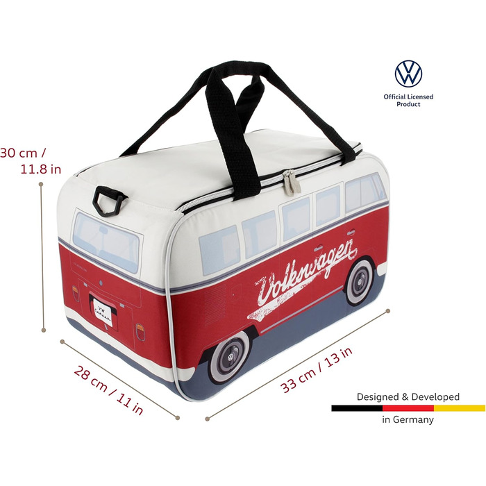 Термосумка Volkswagen Hippie Bus T1 Camper Van, 25 л, стиль ретро, для пікніка та подорожей