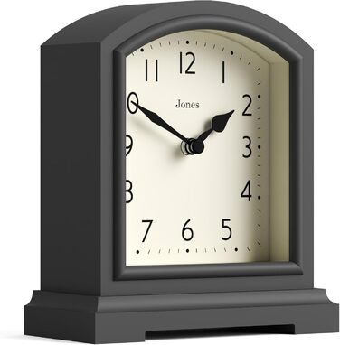 Годинник JONES CLOCKS® Tavern у класичному стилі для каміна, спальні, вітальні та офісу, настільний, поличний, компактний, зелений/темно-сірий