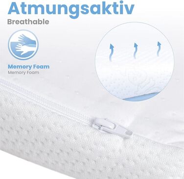 Дитяча ортопедична матрацна накладка Dailydream Kids M з ефектом пам'яті, 140x70x5 см, стандартна