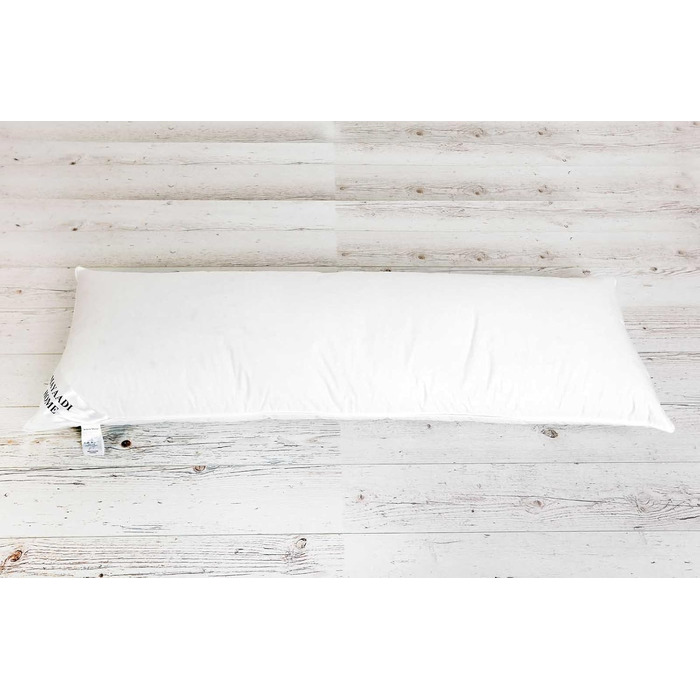 Подушка для вагітних та сну на боці Mayaadi-Home MA18, 145x40 см, 90% пухові пір'я, 10% пух, 2000 г, для годування та підтримки тіла