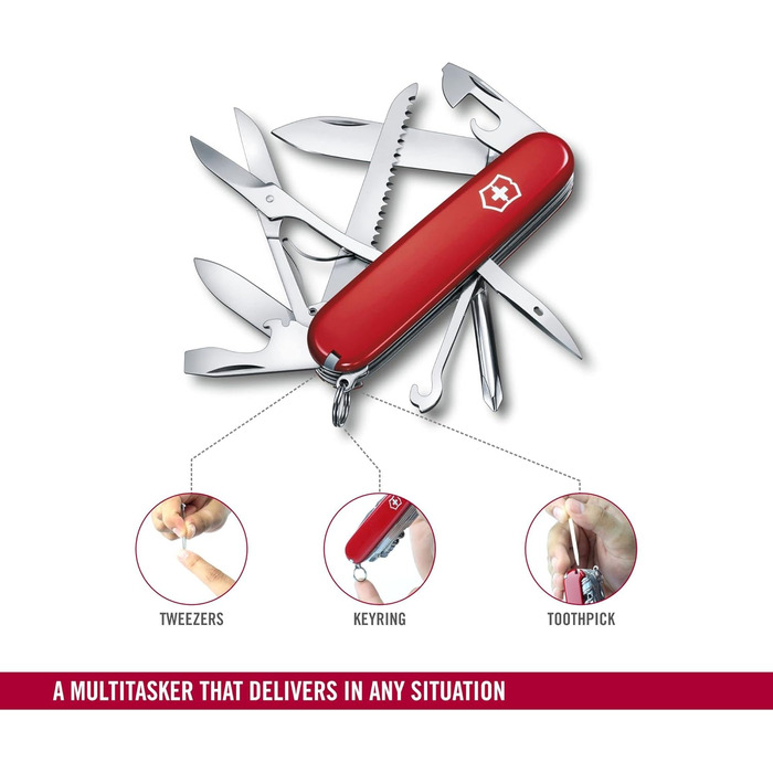 Ніж Victorinox Fieldmaster Швейцарський армійський, мультитул 15 функцій, лезо, відкривачка, викрутка