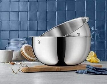 Набір кухонних мисок WMF Function Bowls, 2 шт, 22 і 24 см, з нержавіючої сталі Cromargan, багатофункціональні: для змішування, салату, сервірування, штабельовані
