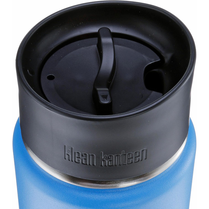 Термос Klean Kanteen Wide з вакуумною ізоляцією та кришкою Cafe Cap 2.0, питна пляшка з нержавіючої сталі
