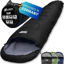 Спальний мішок EXPLORER Tramp -9°C до +9°C, 3 сезони, мумія, легкий, для дорослих, 1300г, 230x80x55см, комбінований, для туризму, кемпінгу, подорожей
