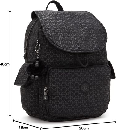 Рюкзак Kipling CITY PACK середній, коричневий, вишивка Signature