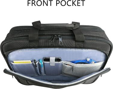 KROSER сумка для ноутбука XXL 18,5'' водостійка, розширювана, ділова, для ноутбуків до 18'', чорна, для подорожей, школи, чоловіків і жінок