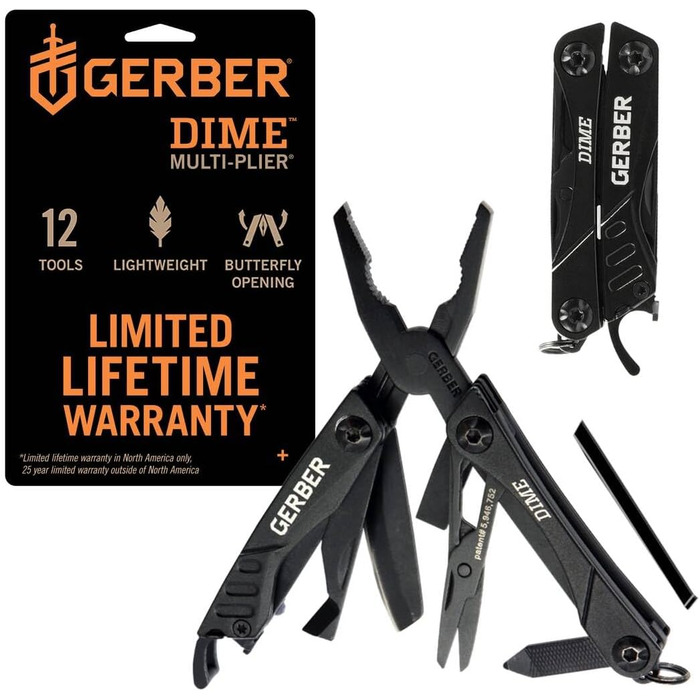 Мультитул Gerber Dime 12 в 1, кишеньковий, чорний