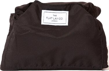 Косметичка-органайзер з шнурком The Flat Lay Co для подорожей, з тримачем для пензлів і кишенею на блискавці, класичний чорний колір