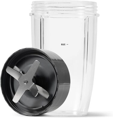 Блендер Nutribullet Original 600 Вт, електричний міксер для смузі, подрібнювач, 2 чаші 700/500 мл, чорний, NB606B