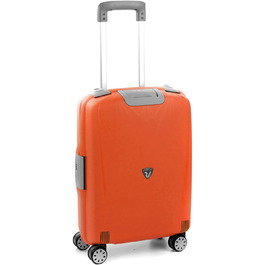 Валіза Roncato Light 55 см, 41 л, чорна/папая, легка дорожня пластикова