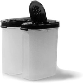 Tupperware Великий контейнер для спецій 270 мл, чорний, 2 шт.