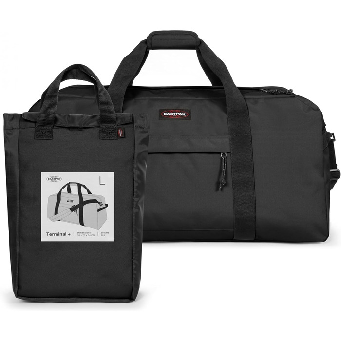 Дорожня сумка Eastpak TERMINAL+ 96 л, чорна, 38x75x34 см