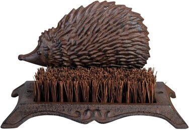 Esschert Design килимок для взуття у вигляді їжака з чавуну з щіткою, 25×16×15 см