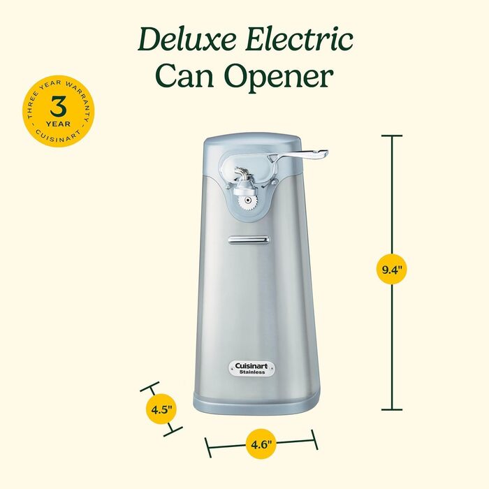 Електрична консервна відкривачка Cuisinart Deluxe з нержавіючої сталі SCO60C