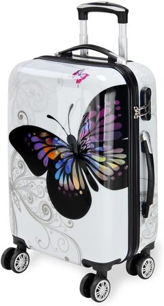Валіза дорожня MONZANA® Butterfly XL, жорсткий корпус, ABS+PC, алюмінієва телескопічна ручка, подвійні гумові колеса, 42 л