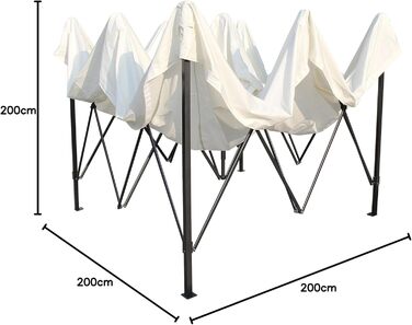 Багатофункціональна альтанка All Seasons Gazebos 2x2 м, кремова, водонепроникна, міцна конструкція