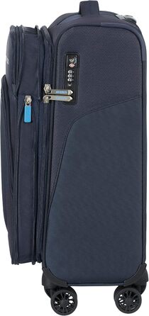 Валіза American Tourister Summerfunk синя, 79 см, 119 л, поліестер, на 4 колесах, розширювана, дорожня сумка для подорожей