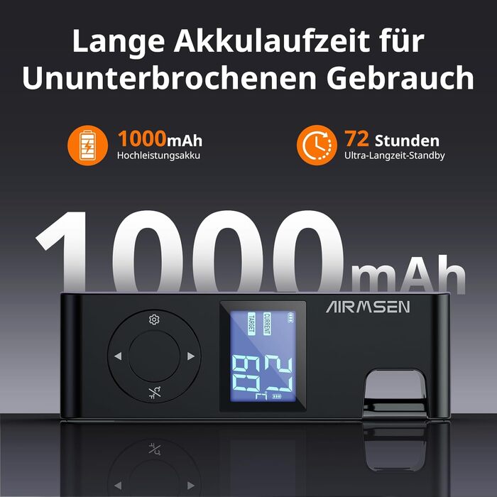 Бездротовий м'ясний термометр AIRMSEN з Bluetooth, керамічною термостійкою ручкою, LCD-дисплеєм, 150 м радіусом, акумулятором 1000 мАг, для гриля, барбекю, копчення