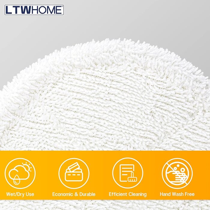 Набір змінних насадок для мийки підлоги LTWHOME 16 см, 10 шт, сумісні з Floating Mop, модель M30457