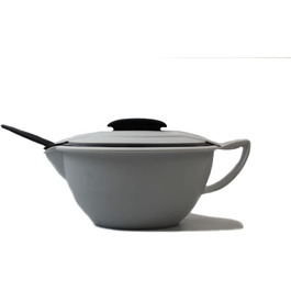 Термосоусник Tupperware Thermo-Duo 400 мл, сірий/білий, з ложкою, для подачі соусів, ізотермічний посуд