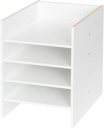 Органайзер для паперу DIN A4 INWONA Kallax Expedit, 5 відділень, білий, 25x33,5x36 см – полиця для документів, сортувальник, підставка для паперу