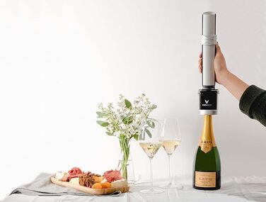 Система збереження ігристих вин Coravin для шампанського та інших ігристих вин, з CO2 капсулами, зберігає вино до 4 тижнів
