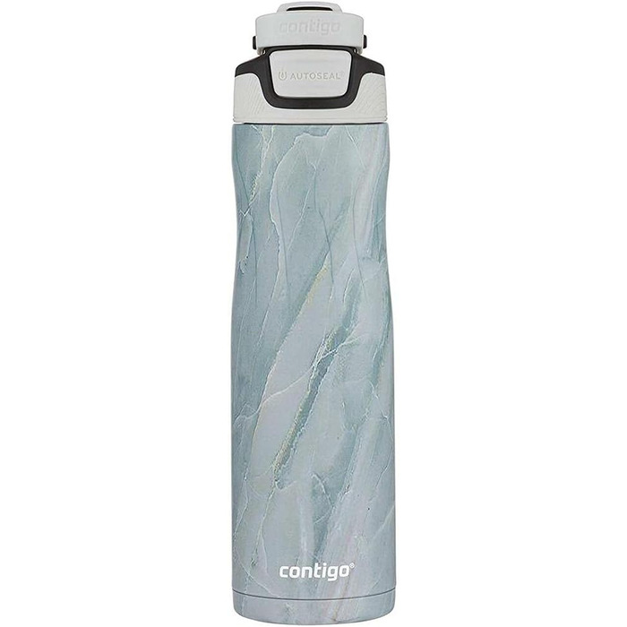 Термос-бутилка Contigo Autoseal Chill 720 мл з нержавіючої сталі, ізольована, тримає напої холодними до 28 годин, герметична, BPA-free, бірюзова (Amazonite)