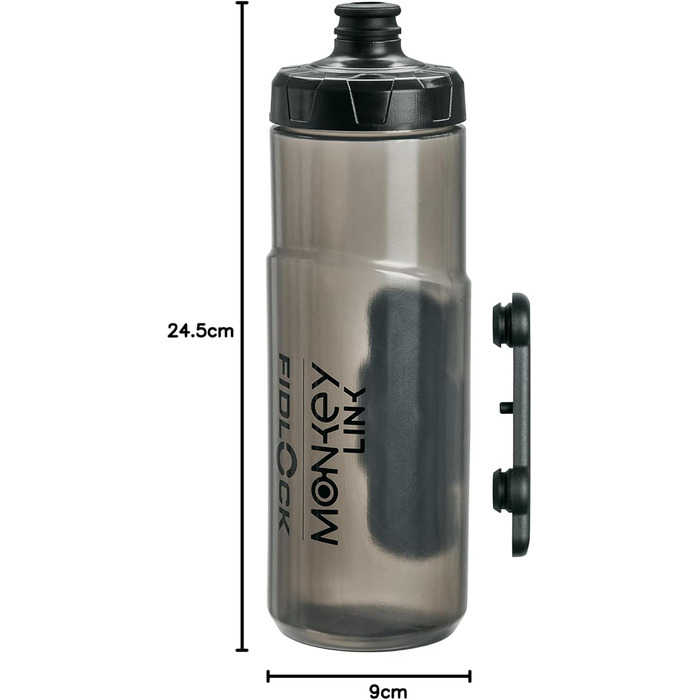Велосипедна пляшка MonkeyLink MonkeyBottle 600 мл з магнітним кріпленням, комплект (пляшка, BottleMount, BikeMount)