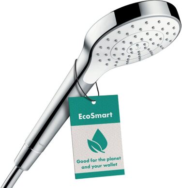 Душова лійка hansgrohe Croma Select S, 3 режими, кругла 110 мм, антивапняна, біла/хром, економія води 7 л/хв