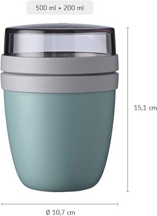 Еліпс Mepal Lunchpot Яскравий бузок 500 мл/200 мл
