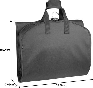 Дорожній чохол для суконь WallyBags, три складання, 152 см, темно-синій/чорний