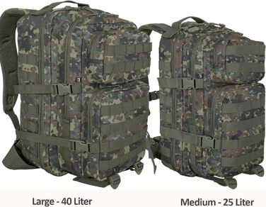 Тактичний рюкзак US Cooper Assault 25 л, Flecktarn, військовий