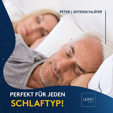 Подушка LILENO HOME 80x80 см [набір 2 шт.] – гіпоалергенна, антибактеріальна, для здорового сну, придатна для прання при 95°C, для алергіків