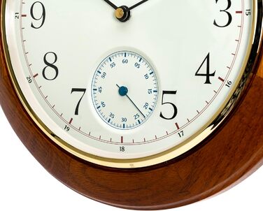 Настінний годинник Seiko коричневий, дерево (дуб), безшумний механізм QXA432B