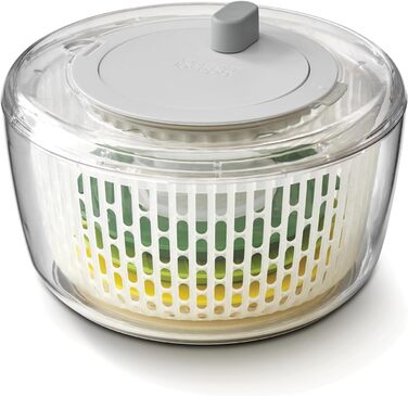 Joseph Joseph Multi-Prep – набір для приготування салату 4-в-1, салатниця з центрифугою, спіральний ніж, терка та шаткувальна насадка, компактне зберігання, мультиколор