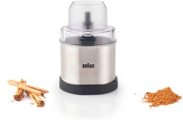 Насадка Braun MQS 270 SI для кави та спецій, EasyClick Plus, для блендерів Braun MultiQuick 7/9, срібляста