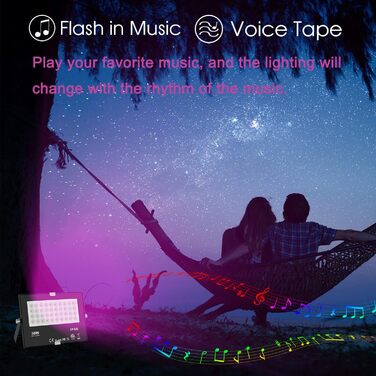 Розумний RGB LED прожектор ChangM 30W, 4 шт, Bluetooth, 16 млн кольорів, IP66, вуличний водонепроникний світильник для саду та підсвічування атмосфери