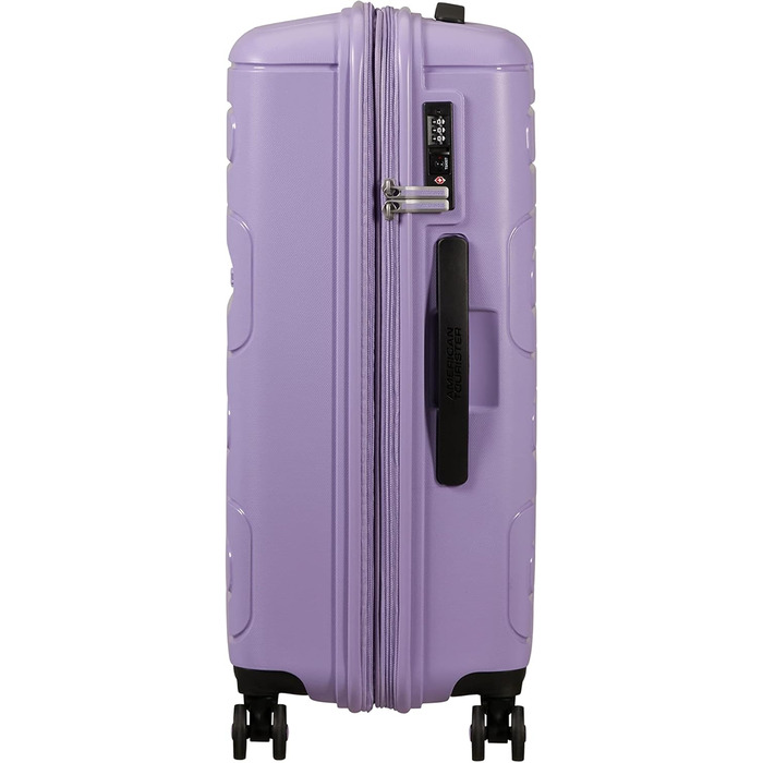 Валіза American Tourister Sunside Spinner L, розширювана, чорна та лавандова, 77 см, 118 л, поліпропілен