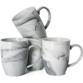 Керамічні чашки Smilatte Marble, 4 шт. и, сірі