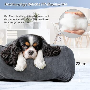Ліжко для собак FURTIME XXL, м'яке, антистрес, для середніх і великих порід, знімний чохол, не ковзає, 106x80x23 см