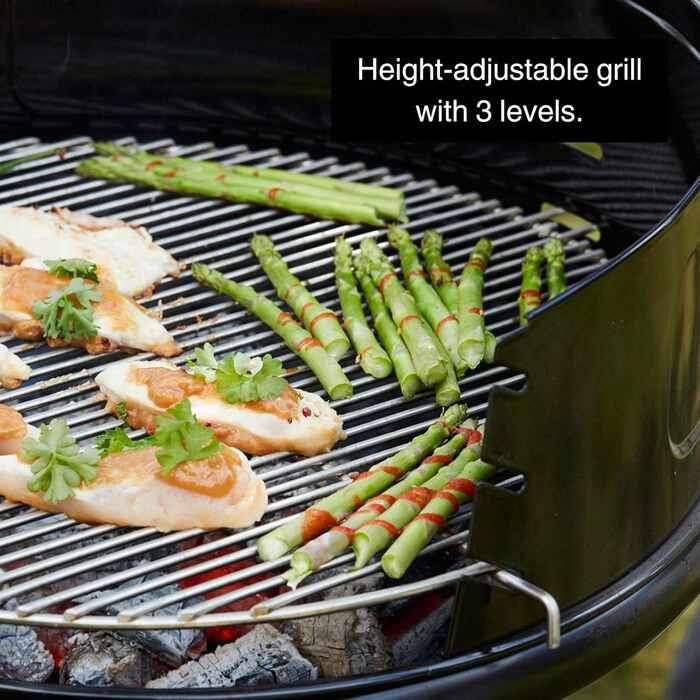 Вугільний гриль Barbecook Loewy 45 з вітрозахистом, для 6 осіб, чорний, 43x43x97 см (Ø 40 см)